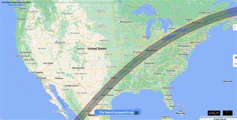 On April 8, 2024, a total solar eclipse, known as the "Great North American Eclipse," will trace a narrow path of totality across 13 U. . Nasa interactive eclipse map